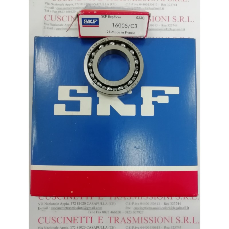 Cuscinetto Rigido a Sfere 16005/C3 SKF 25x47x8 16005C3,16005/C3,16005-C3, Cuscinetto Rigido a Sfere 16005/C3 SKF 25x47x8 16005C3,16005/C3,16005-C3,