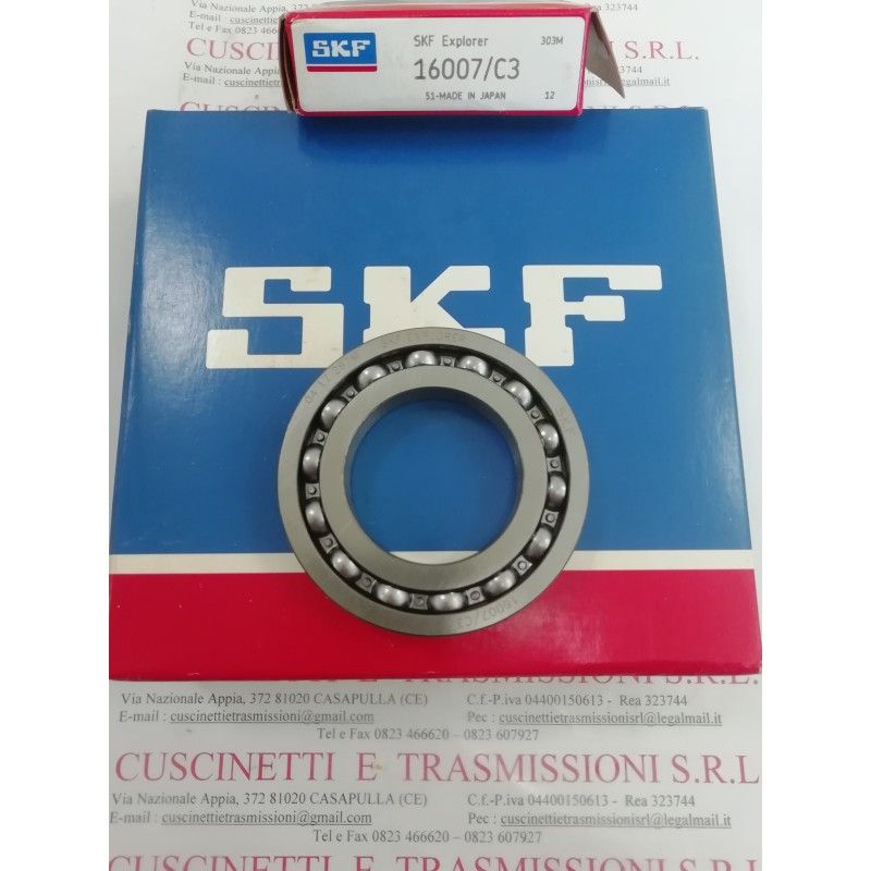 Cuscinetto 16007/C3 SKF 35x62x9 Weight 0,108 16007C3 Cuscinetto 16007/C3 SKF 35x62x9 Weight 0,108 16007C3