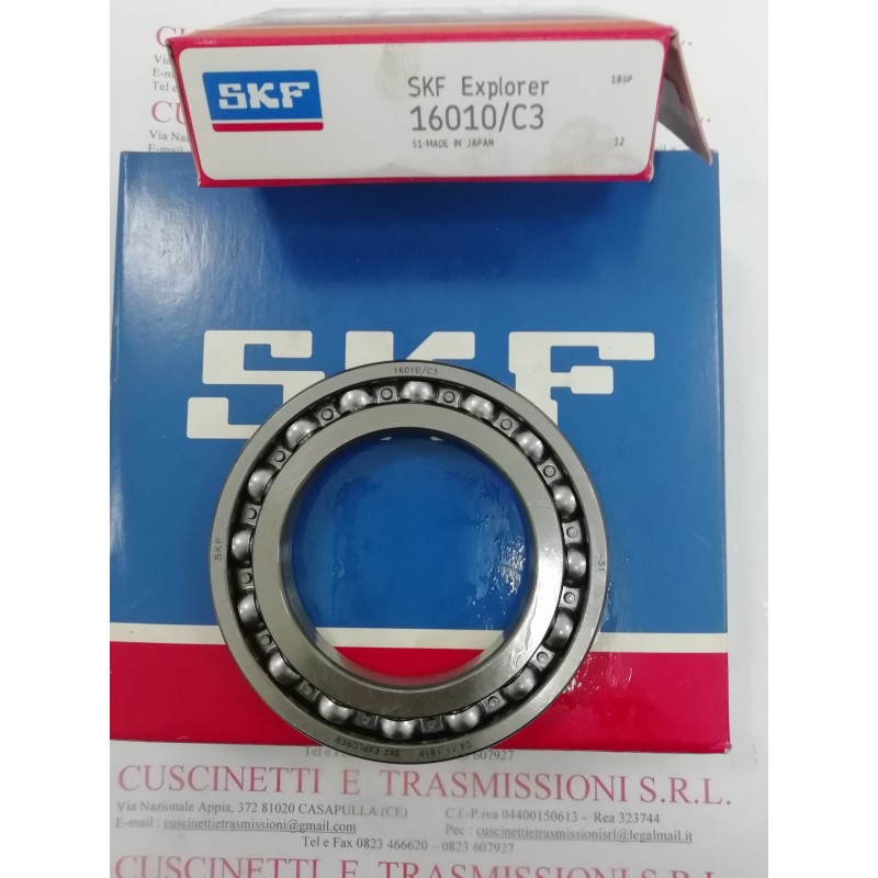 Cuscinetto 16010/C3 SKF 50x80x10 Weight 0,179 16010C3 Cuscinetto 16010/C3 SKF 50x80x10 Weight 0,179 16010C3