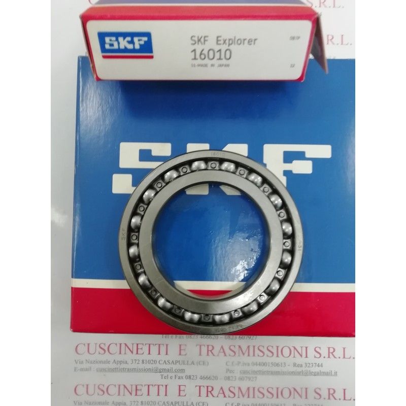 Cuscinetto 16010 SKF 50x80x10 Peso 0,179 16010 Cuscinetto 16010 SKF 50x80x10 Peso 0,179 16010