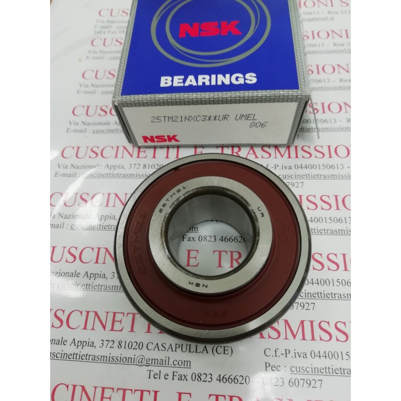 Cuscinetto 25TM21 NXC3 NSK (25x60x27 Weight 0,44) 25TM21NXC3,90903-63010,90363-25060-25067-W0009-W0007,