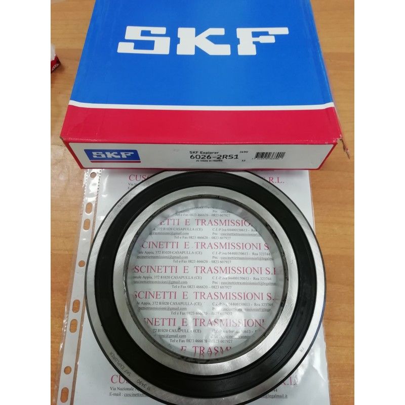 Cuscinetto 6026-2RS1 SKF 130x200x33 Weight 3,2652 6026-2RS1,60262RS,6026-2RS,6026-C-2HRS,60262RS1,6026DDU,6026LLU