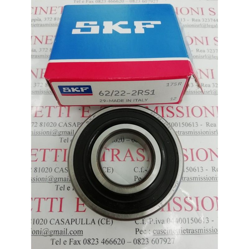 Cuscinetto 62/22-2RS1 SKF 22x50x14 Weight 0,117 62/222RS1,62/22-2RS Cuscinetto 62/22-2RS1 SKF 22x50x14 Weight 0,117 62/222RS1,62/22-2RS