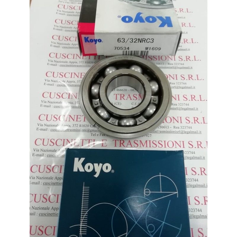 Cuscinetto 63/32 NR C3 Koyo 32x75x20 Weight 0.390 63/32NRC3,63/32-NR-C3 Cuscinetto 63/32 NR C3 Koyo 32x75x20 Weight 0.390 63/32NRC3,63/32-NR-C3