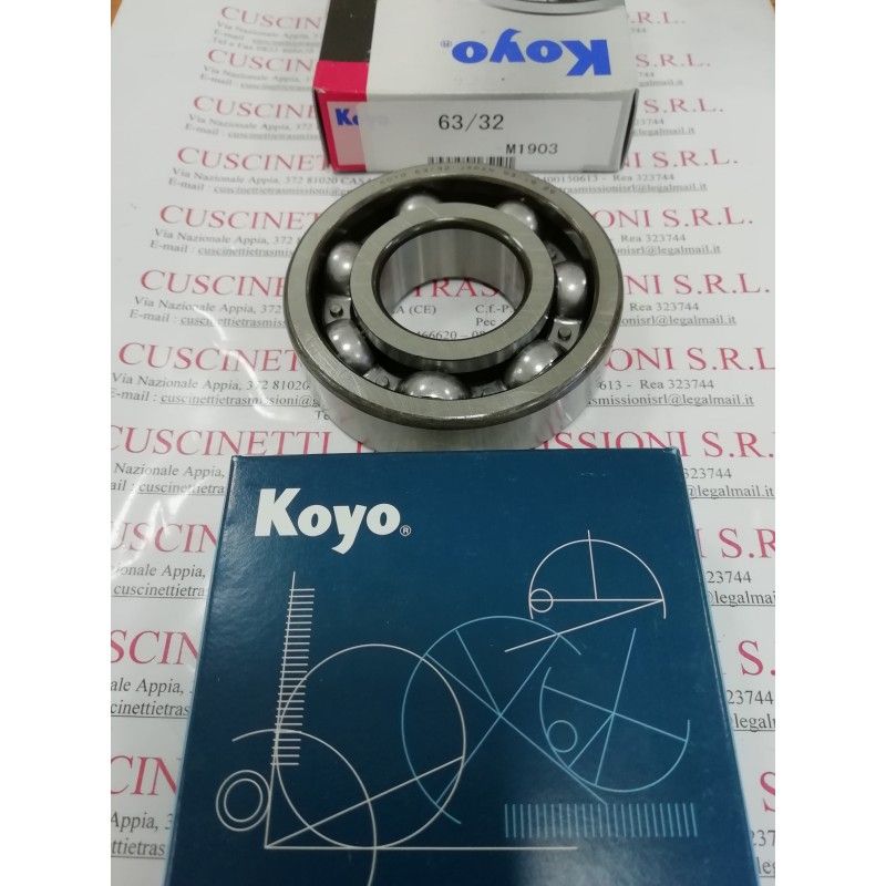 Cuscinetto 63/32 Koyo 32x75x20 63/32,63/32,63-32, Cuscinetto 63/32 Koyo 32x75x20 63/32,63/32,63-32,