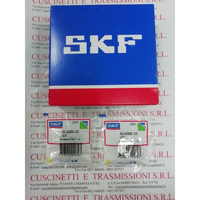 Cuscinetto E2.6000-2Z/C3 SKF 10x26x8 Weight 0,0191 E260002ZC3,E2-6000-2Z-C3,6000-2Z-C3-E2,