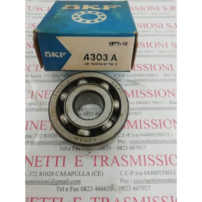 Cuscinetto 4303A (gabbia in acciaio) SKF 17x47x19 4303,4303A, Cuscinetto 4303A (gabbia in acciaio) SKF 17x47x19 4303,4303A,