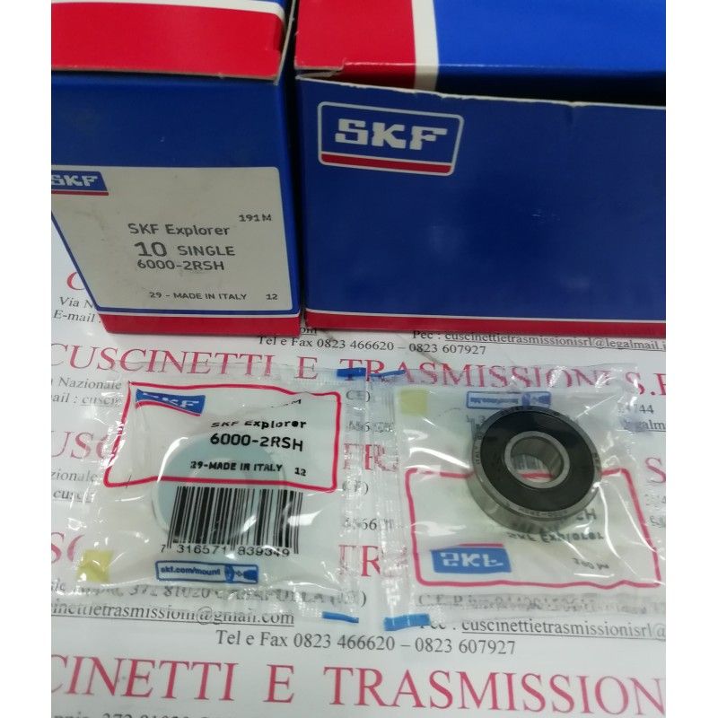 Cuscinetto Rigido a Sfere 6000-2RSH SKF 10x26x8 6000-2RSH,60002RS,6000-2RS,6000-C-2HRS,60002RSH,6000DDU,6000LLU,