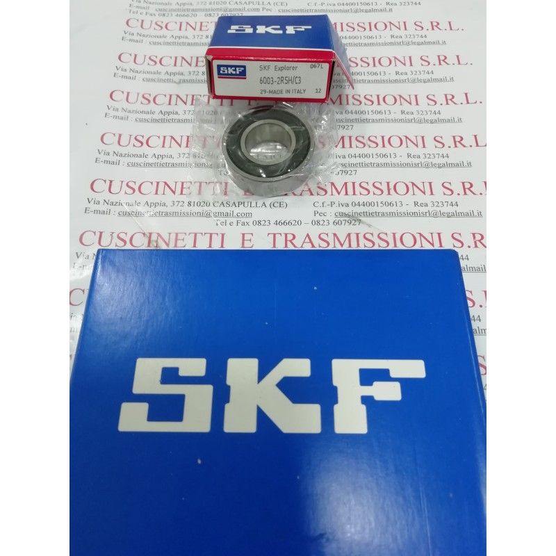 Cuscinetto Rigido a Sfere 6003-2RSH/C3 SKF 17x35x10 60032RSC3,6003-2RSH/C3,6003-2HRS-C3,6003-2RS-C3,6003-C-2HRS-C3,