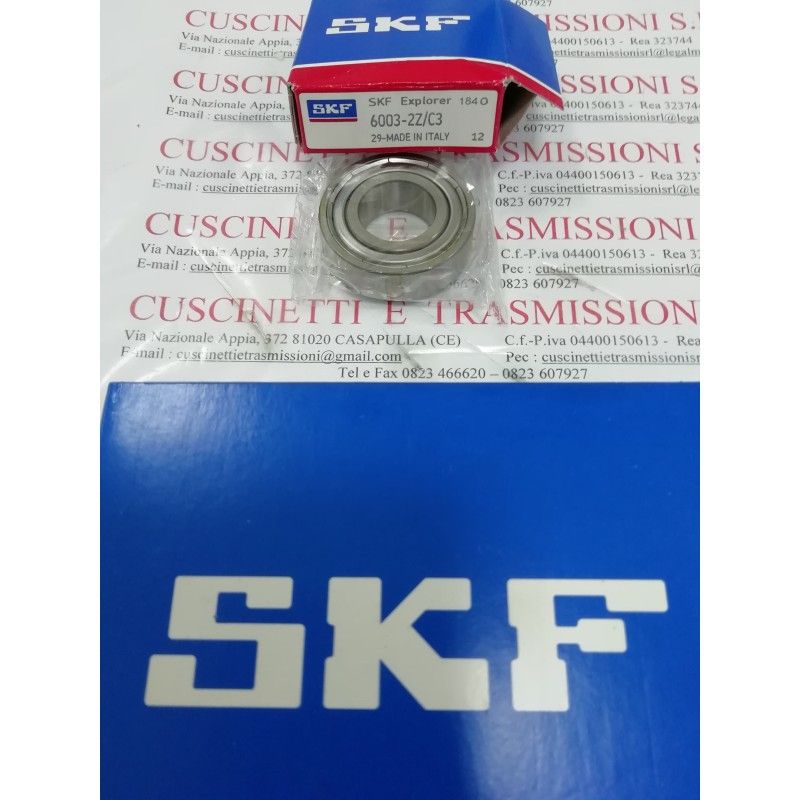 Cuscinetto Rigido a Sfere 6003-2Z/C3 SKF 17x35x10 6003-2Z/C3,60032ZC3,6003-ZZ-C3,6003-C-2Z-C3,6003ZZC3,6003-2Z-C3