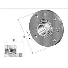 Cuscinetto PMEY45-XL INA 155x155x41,5  Weight 1,79