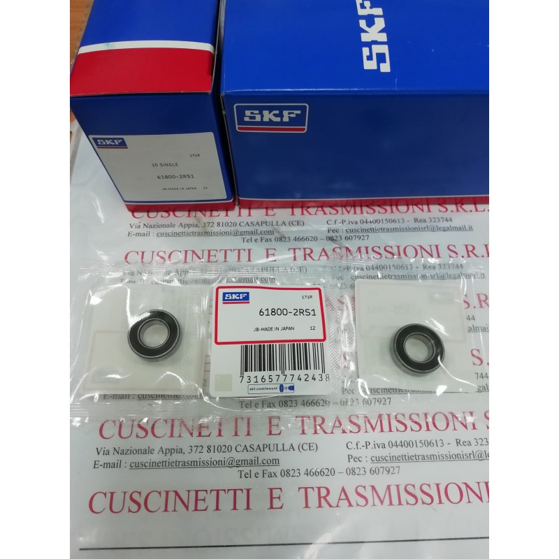 Cuscinetto 61800-2RS1 SKF 10x19x5 Weight 0,54 618002RS,61800-2RSR-HLC,6800-2RS,6800-2RS,61800-2RS,61800-2RS1,