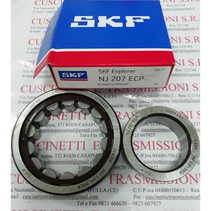 Cuscinetto NJ 207 ECP SKF 35x72x17 Weight 0,2998 NJ207,NJ207ECP,NJ207 SKF,NJ 207 SKF,