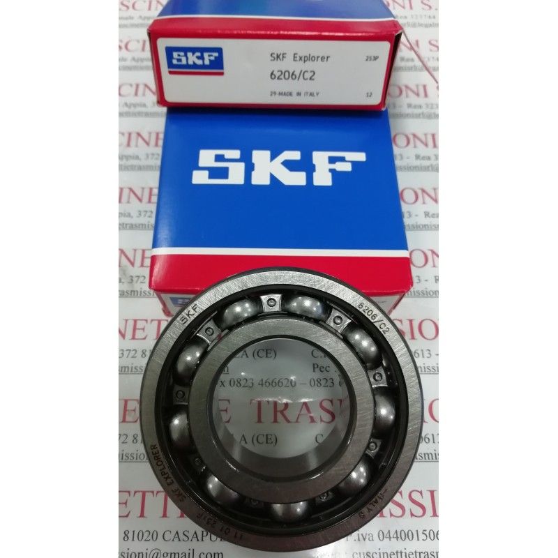 Cuscinetto 6206/C2 SKF 30x62x16 Weight 0,193 6206C2 Cuscinetto 6206/C2 SKF 30x62x16 Weight 0,193 6206C2
