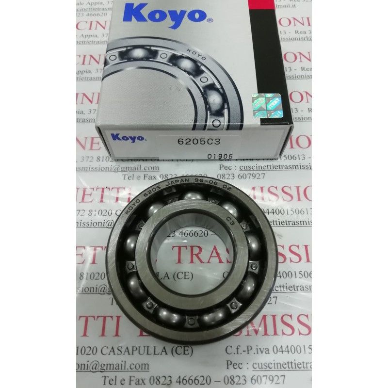 Cuscinetto 6205/C3 Koyo 25x52x15 6205C3,6205-C3,6205/C3