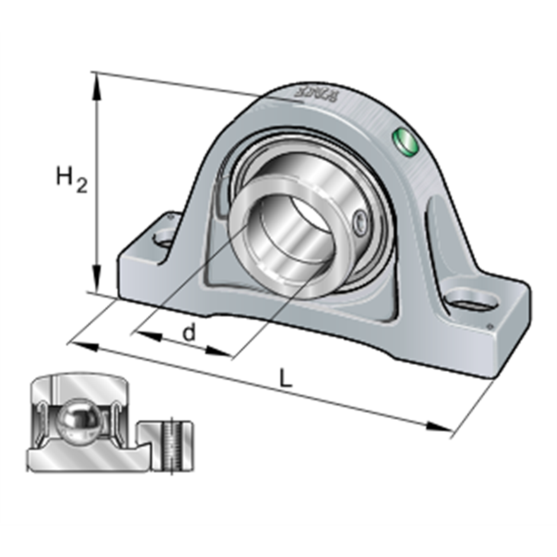 Supporto PASE30-XL-N INA 30x158x82 Weight 1,13