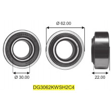 Cuscinetto DG 3062 KW SH2 C4 KOYO (30x62x18/22) Weight 0,198 DG3062KWSH2C4|91052SC2014-HONDA