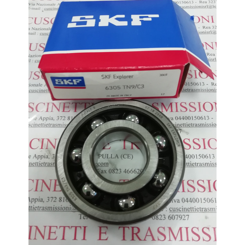 Cuscinetto 6305 TN9/C3 SKF 25x62x17 Weight 0,211 6305TN9C3,6305TVHC3,6305FGC3,6305C3TN9,6305C3FG,6305-C-TVH