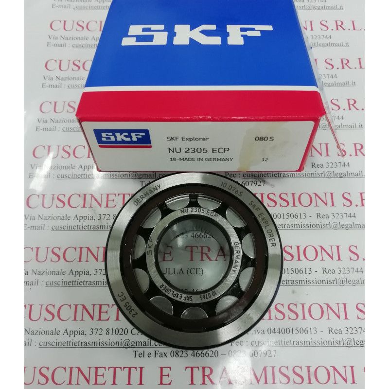 Cuscinetto NU 2305 ECP SKF 25x62x24 Weight 0,344 NU2305,NU2305ECP Cuscinetto NU 2305 ECP SKF 25x62x24 Weight 0,344 NU2305,NU2305ECP