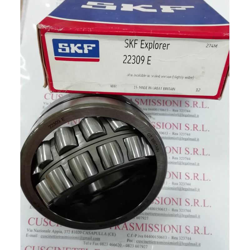 Cuscinetto 22309 E SKF 45x100x36 Weight 1,3705 22309E Cuscinetto 22309 E SKF 45x100x36 Weight 1,3705 22309E