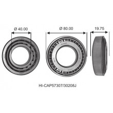 Cuscinetto 57307/30208 J KOYO 40x80x19,75/16 B:18 Weight 0,420 57307/30208J |9004366022-TOYOTA|MB092432-MITSUBISHI