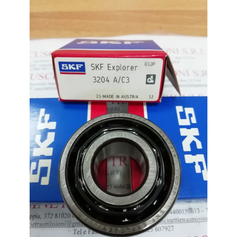 Cuscinetto 3204 A SKF 20x47x20,6 Gabbia in acciaio 3204A, 3204BD, 3204BDXL, Cuscinetto 3204 A SKF 20x47x20,6 Gabbia in acciaio 3204A, 3204BD, 3204BDXL,