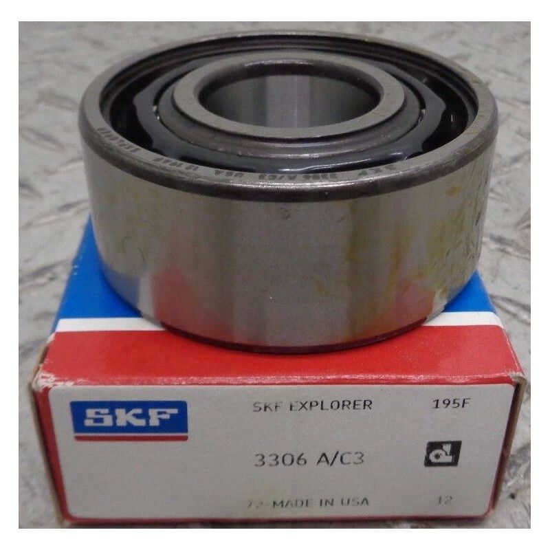 Cuscinetto 3306 A/C3 SKF 30x72x30,2 gabbia in acciaio 3306AC3,3306a/c3