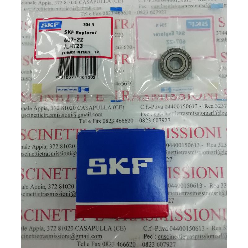 Cuscinetto 607-2Z/LHT23 SKF 7x19x6 Weight 0,008 6072ZLHT23 Cuscinetto 607-2Z/LHT23 SKF 7x19x6 Weight 0,008 6072ZLHT23