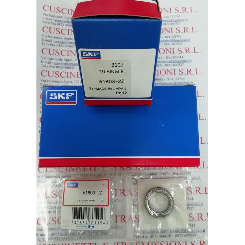 Cuscinetto 61803-2Z SKF 17x26x5 Weight 0,0078 618032Z,61803ZZ,61803-2Z,61803-ZZ,61803-2Z-HLC,6803-ZZ,61803-2RZ Cuscinetto 61803-2Z SKF 17x26x5 Weight 0,0078 618032Z,61803ZZ,61803-2Z,61803-ZZ,61803-2Z-HLC,6803-ZZ,61803-2RZ