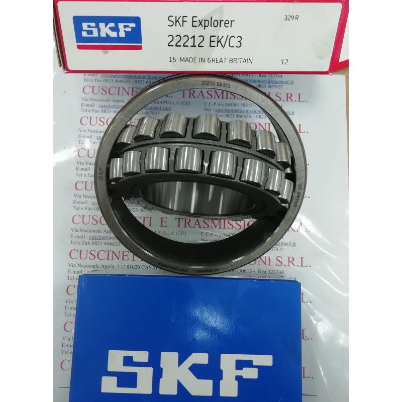 Cuscinetto 22212 EK/C3 SKF 60x110x28 Weight 1,1205 22212EKC3 Cuscinetto 22212 EK/C3 SKF 60x110x28 Weight 1,1205 22212EKC3