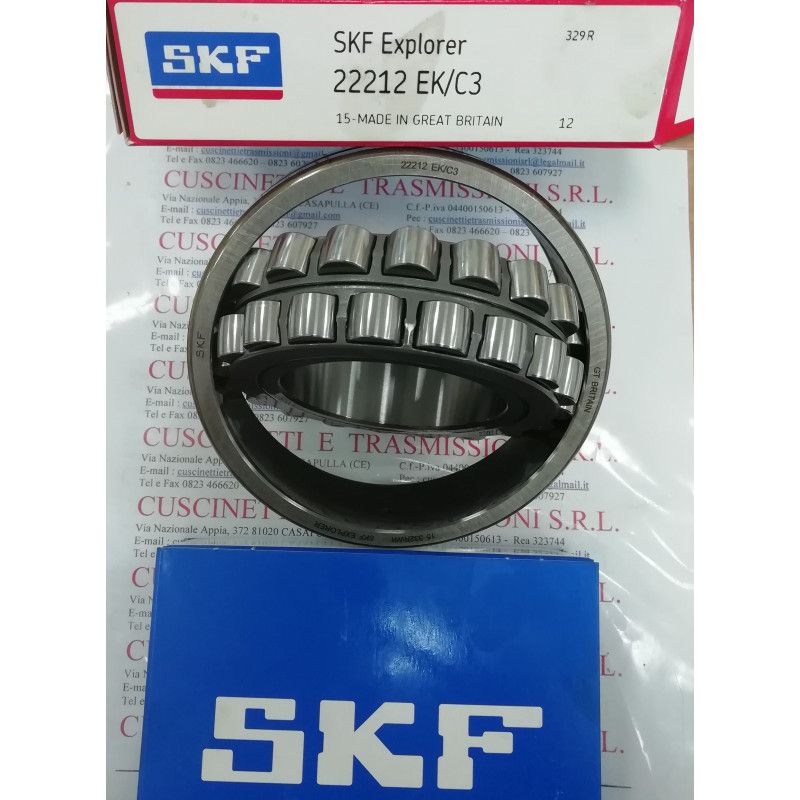 Cuscinetto 22212 EK/C3 SKF 60x110x28 Weight 1,1205 22212EKC3