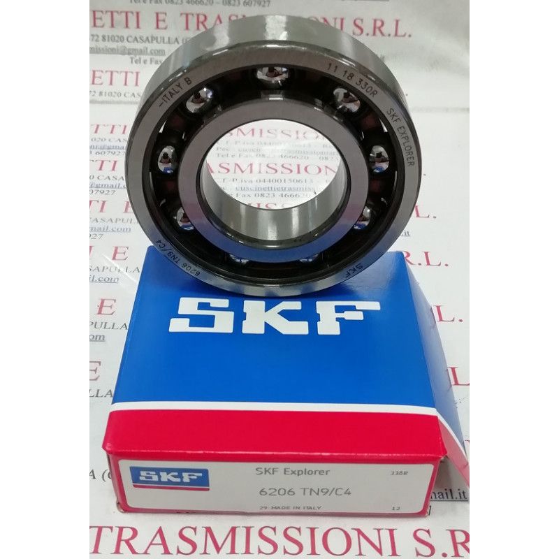 Cuscinetto 6206 TN9/C4 SKF 30x62x16 Weight 0,187 6206TN9C4,6206C4FG,