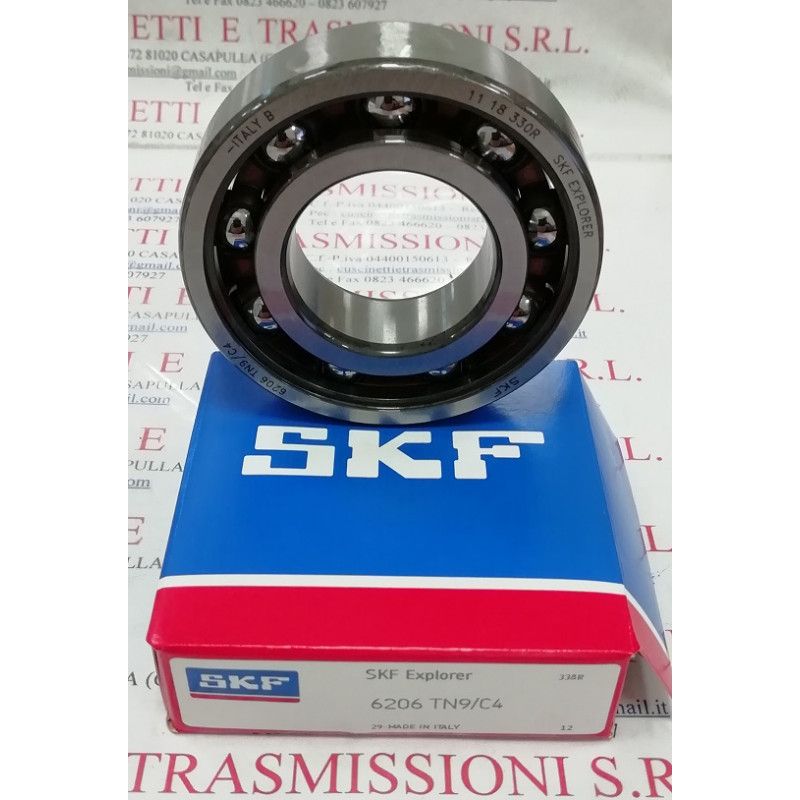 Cuscinetto 6206 TN9/C4 SKF 30x62x16 Weight 0,187 6206TN9C4,6206C4FG, Cuscinetto 6206 TN9/C4 SKF 30x62x16 Weight 0,187 6206TN9C4,6206C4FG,