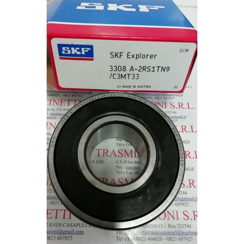 Cuscinetto 3308 A-2RS1TN9/C3MT33 SKF 40x90x36,5 Weight 0,955 33082RSC3,3308-2RS/C3,3308A2RS1TN9C3MT33 Cuscinetto 3308 A-2RS1TN9/C3MT33 SKF 40x90x36,5 Weight 0,955 33082RSC3,3308-2RS/C3,3308A2RS1TN9C3MT33
