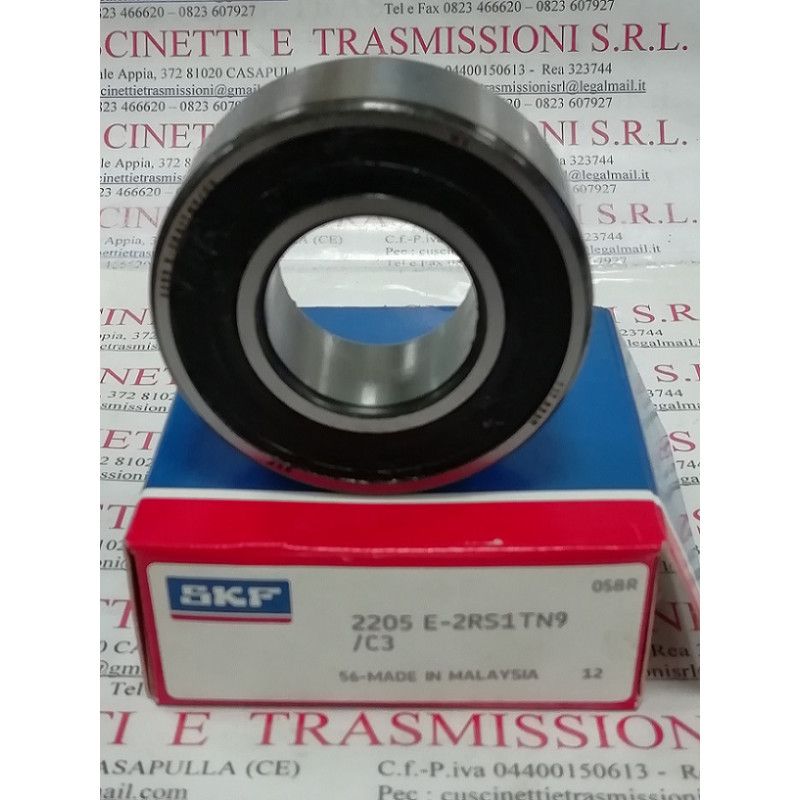 Cuscinetto 2205 E-2RS1TN9/C3 SKF 25x52x18 Peso 0,159 22052rs,2205-2rs,2205E2RS1TN9C3