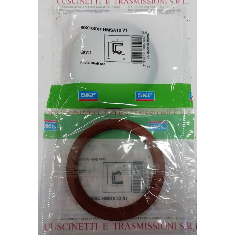 Anello di Tenuta (paraolio) VITON 80X100X7 HMSA10 V1 SKF 80x100x7 80X100X7HMSA10V1,80X100X7AS,