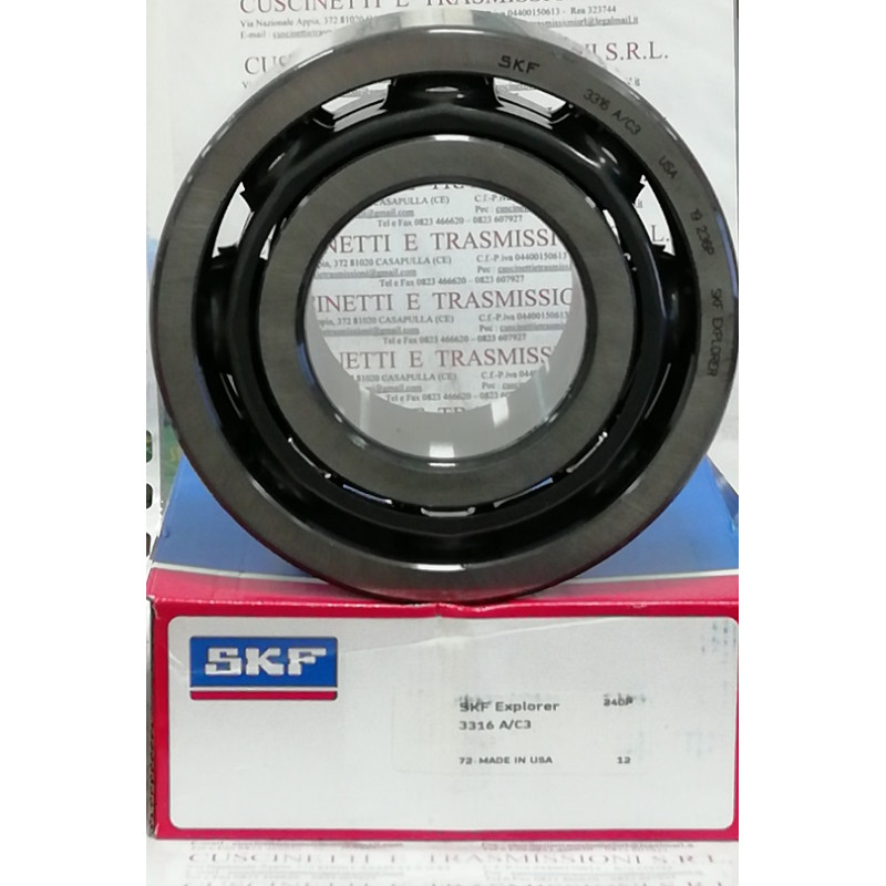 Cuscinetto 3316 A/C3 SKF 80x170x68,3 Weight 6,2693 3316C3,3316AC3 Cuscinetto 3316 A/C3 SKF 80x170x68,3 Weight 6,2693 3316C3,3316AC3