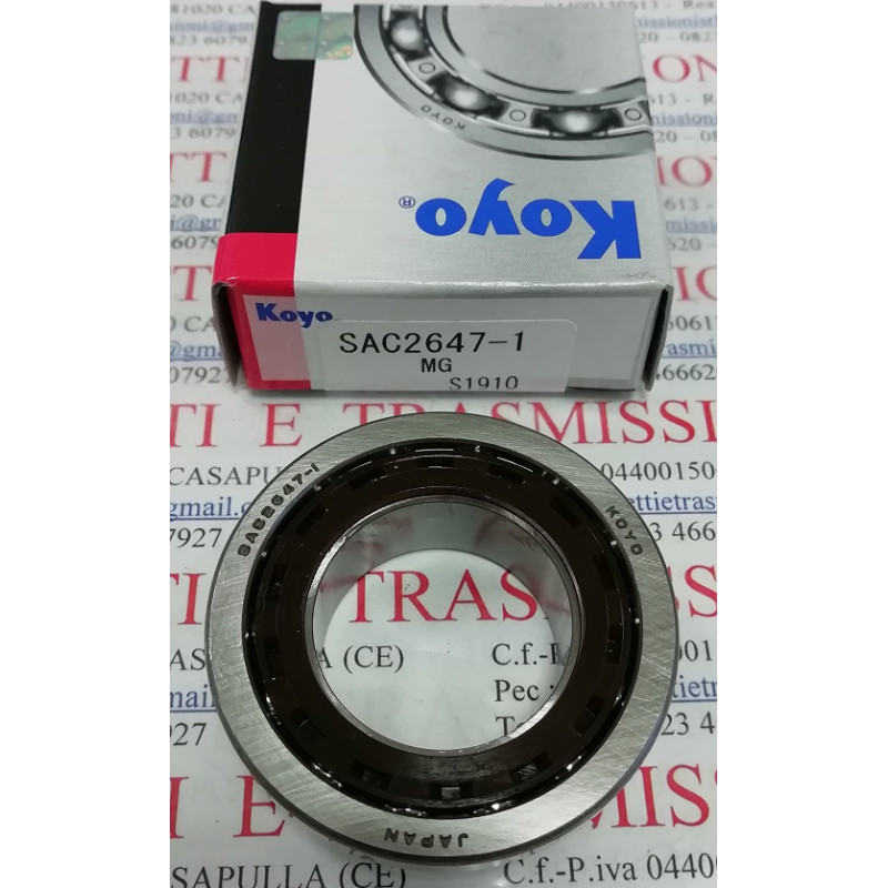 Cuscinetto SAC 2647-1MG KOYO (26x47x15/5,5) Weight 0,128 SAC2647-1MG,SF05A26PX1,91015-KT8-005,91015-MB4-770 Cuscinetto SAC 2647-1MG KOYO (26x47x15/5,5) Weight 0,128 SAC2647-1MG,SF05A26PX1,91015-KT8-005,91015-MB4-770