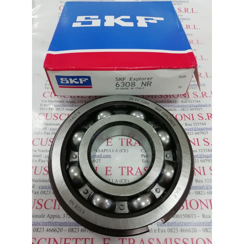 Cuscinetto 6308 NR SKF 40x90x23 6308N,6308NR,6308--NR,