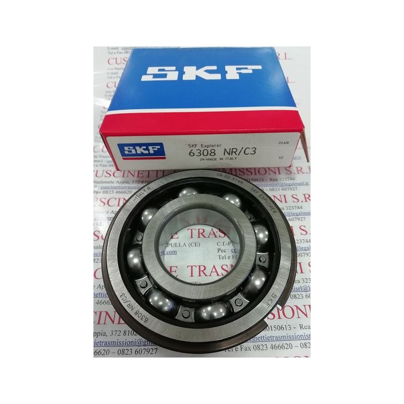 Cuscinetto 6308 NR/C3 SKF 40x90x23 6308NRC3,6308-NR-C3