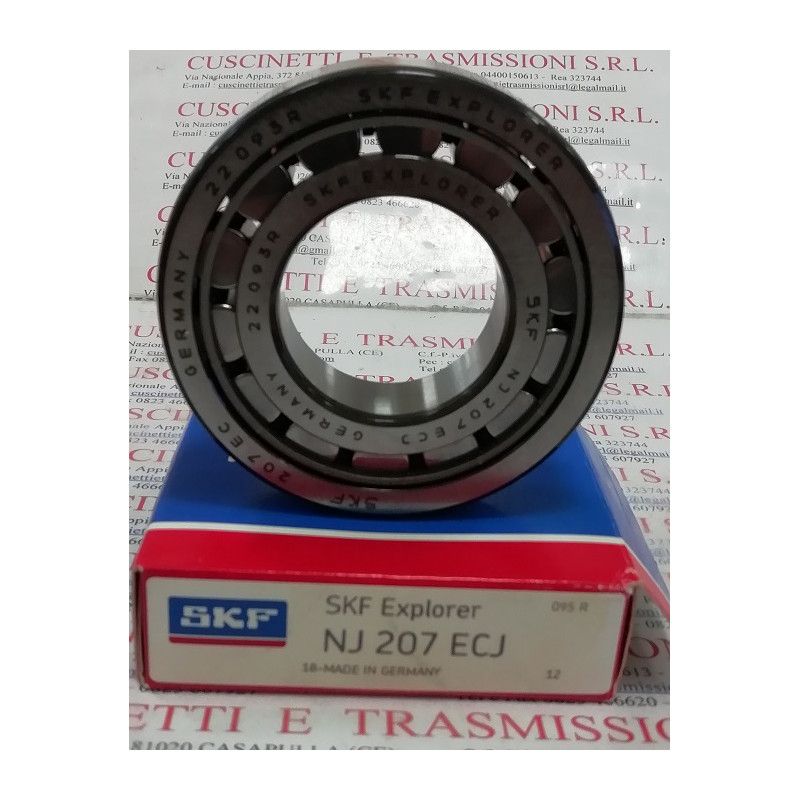 Cuscinetto NJ 207 ECJ SKF 35x72x17 Weight 0,3076 NJ207ECJ,NJ207W,NJ207 ECJ SKF,