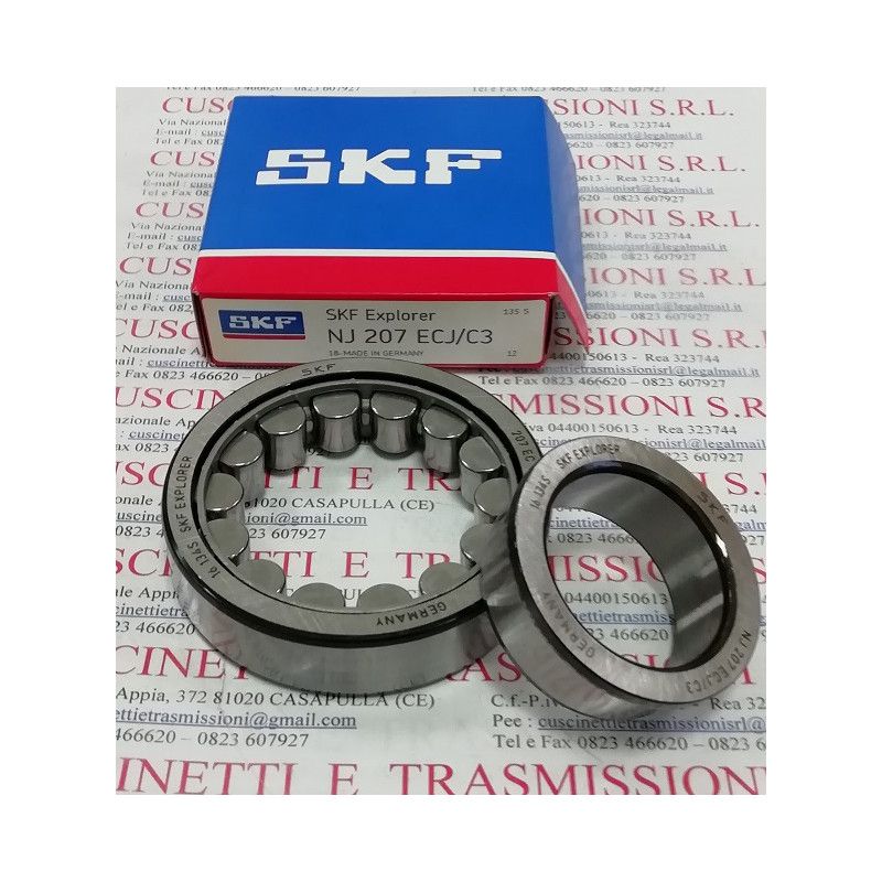 Cuscinetto NJ 207 ECJ/C3 SKF 35x72x17 Weight 0,3076 NJ207C3,NJ207ECJC3