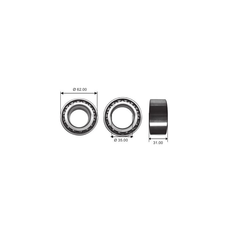 Cuscinetto DAC 3562 AW-1CS35 KOYO (35x62x31) Weight 0,345 DAC3562AWCS35,VKBA3713,09267