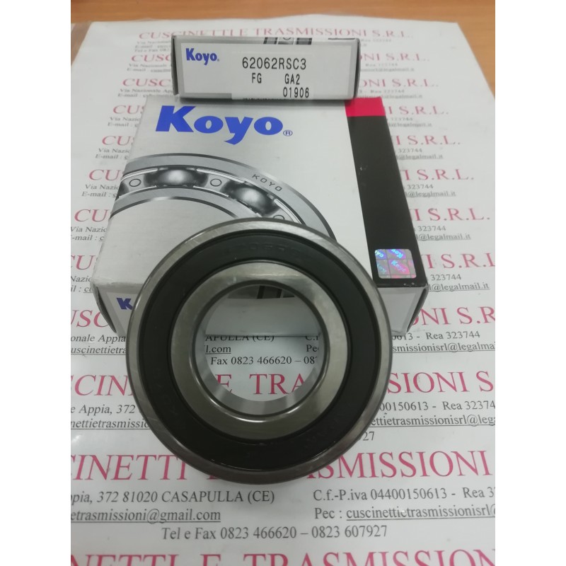 Cuscinetto 6206-2RS/C3 KOYO 30x62x16 62062RSC3,6206-2RS1/C3,6206-2RSR-C3,6206-2RS-C3,6206-C-2RSR-C3,