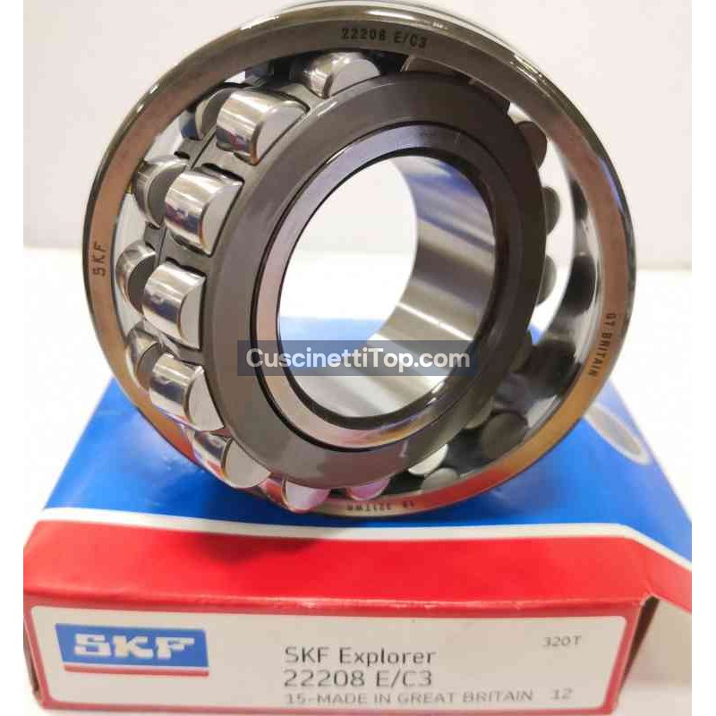 Cuscinetto 22208 E/C3 SKF 40x80x23 Weight 0,5211 Cuscinetto 22208 E/C3 SKF 40x80x23 Weight 0,5211