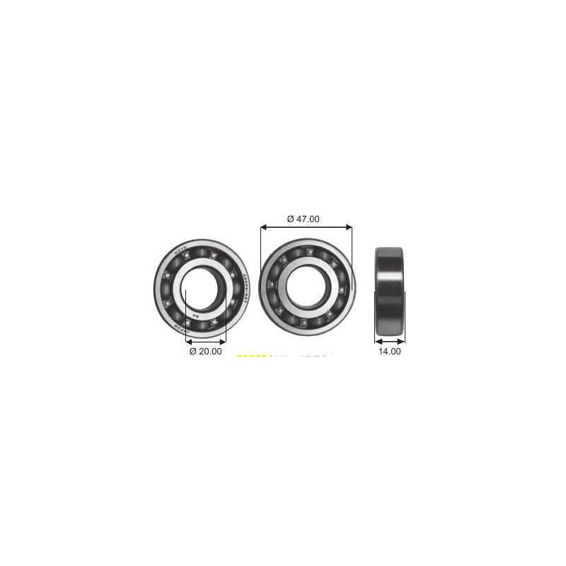 Cuscinetto 83299-9RTCS31 Koyo (20x47x14) Weight 0,108 832999RTCS3,93306-204X7,UR 93306-204X7