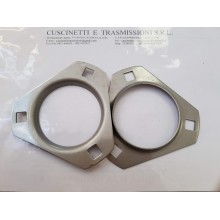Flangia supporto PFT207 in acciaio IMPORT Forma Triangolare