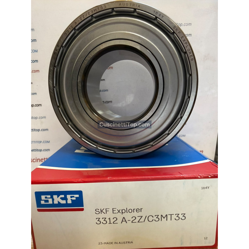 Cuscinetto 3312 A-2Z/C3MT33 SKF 60x130x54 Peso 2,871 33122zc3,3312-2zc3,3312zzc3,3312a2zc3mt33,3312bd2ztvhc3,